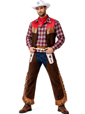 Disfraz De Vaquero Cuadros Adulto - Disfraces de Vaqueros - Disfraces del Vaqueros Adultos