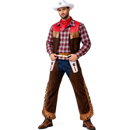 Disfraz De Vaquero Cuadros Adulto - Disfraces de Vaqueros - Disfraces del Vaqueros Adultos