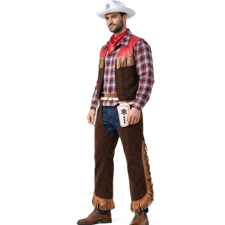 Disfraz De Vaquero Cuadros Adulto - Disfraces de Vaqueros - Disfraces del Vaqueros Adultos