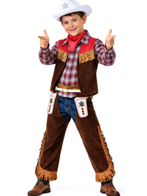 Traje De Cowboy Quadros Infantil