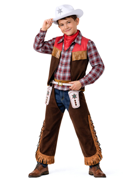Traje De Cowboy Quadros Infantil