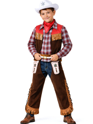 Traje De Cowboy Quadros Infantil