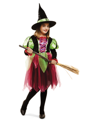 Disfraz de Bruja Colores Fantasia Niña - Disfraces de Brujas y Hechiceros para Niñas