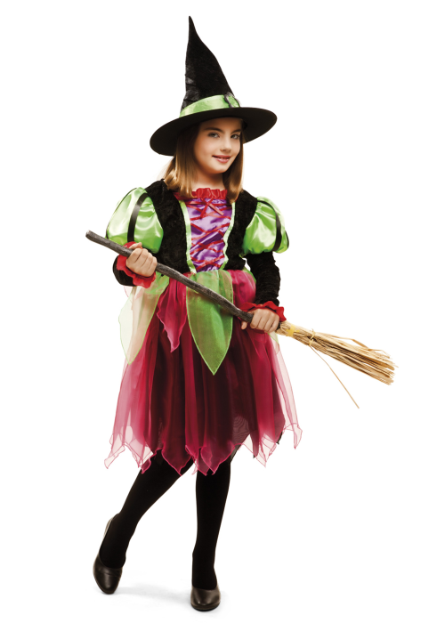 Disfraz de Bruja Colores Fantasia Niña - Disfraces de Brujas y Hechiceros para Niñas