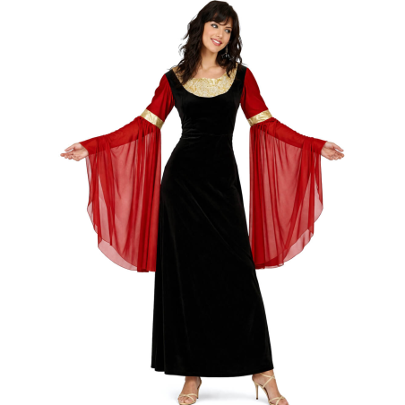 Disfraz De Dama Medieval Negra Mujer - Disfraces Medievales - Disfraces Medievales para Mujer