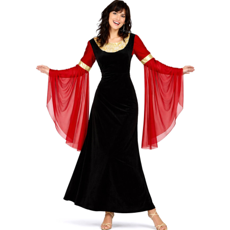 Disfraz De Dama Medieval Negra Mujer - Disfraces Medievales - Disfraces Medievales para Mujer