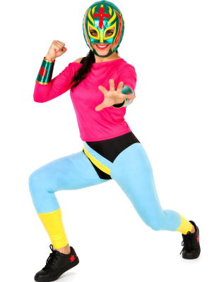 Disfraz de Luchadora Mexicana Mujer - Disfraces Lucha Libre
