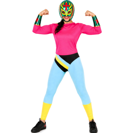 Disfraz de Luchadora Mexicana Mujer - Disfraces Lucha Libre