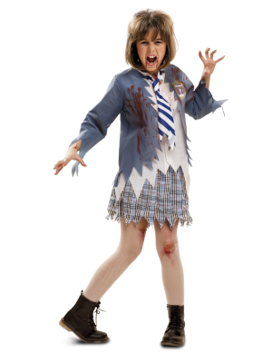 Disfraz de Zombie Estudiante Niña - Disfraces de Zombies para Niñas