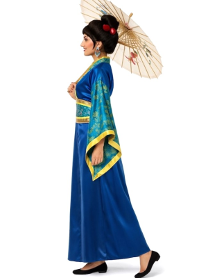 Disfraz De Geisha Azul mujer - Disfraces Orientales - Disfraces Orientales Para Mujer