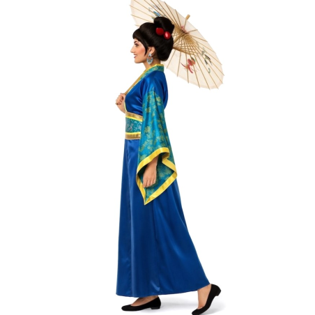 Disfraz De Geisha Azul mujer - Disfraces Orientales - Disfraces Orientales Para Mujer