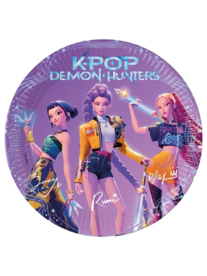 ⭐Platos K-Pop Demon Hunters 23cm (6 uds) | Decoración de Fiestas