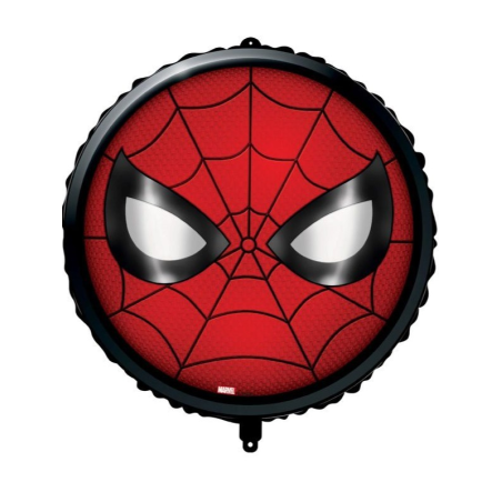 Globo De Mascara Spiderman Metalizado Redondo de 46CM - Fiestas de cumpleaños de Superheroes - Fiestas de  Cumpleaños de Spiderm