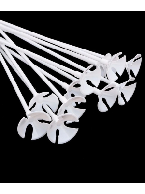 Varillas Blancas Para Globos de 48cm 12 Unidades - Articulos y Decoracion de Fiesta