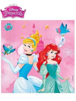 Servilletas Princesas Disney 20 Unid - Decoracion de Cumpleaños de Princesas - Fiestas de Cumpleaños de Princesas