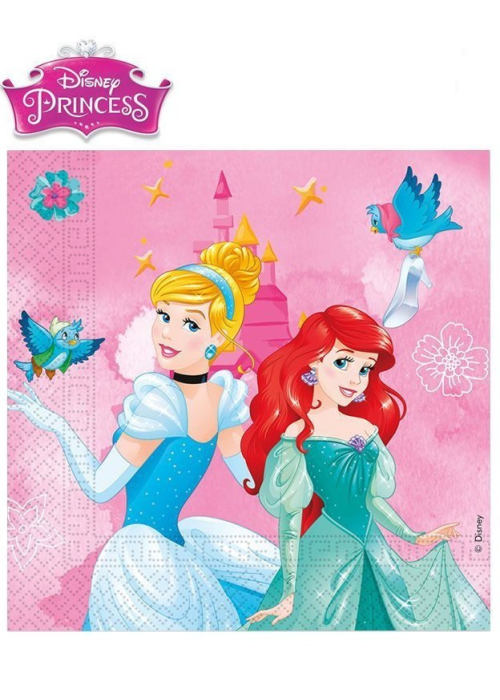Servilletas Princesas Disney 20 Unid - Decoracion de Cumpleaños de Princesas - Fiestas de Cumpleaños de Princesas