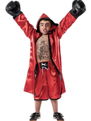 Disfraz De Boxeador Rojo infantil - Disfraces de Boxeadores - Disfraces de Deporte para Niño