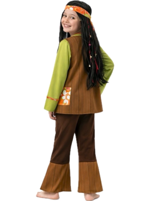 Disfraz De Hippie Verde Infantil - Disfraces Años 60-70 (Hippies) - Disfraces años 60-70 Hippies