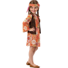 Disfraz De Hippie Naranja Infantil - Disfraces años 60-70 (Hippies) - Disfraces de Hippie para Niña