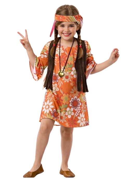 Comprar el Vestit de Hippie Taronja Infantil per només 10.00€ – vestit de Botiga en línia