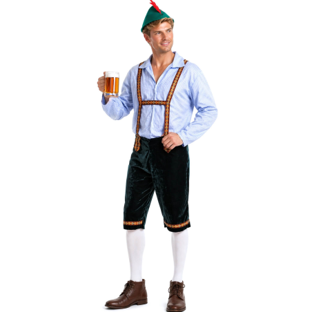 Disfraz De Tiroles Azul Hombre - Disfraces Tiroleses Oktoberfest - Disfraces de Oktoberfest