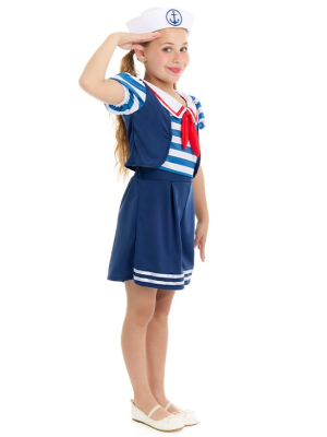 Disfraz De Marinera Azul Infantil - Disfraces de Marinera para Niña