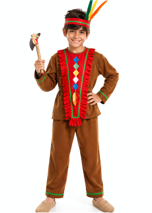 Disfraz De Indio Rojo Niño - Disfraces de Indios y Vaqueros - Disfraces de Indios Infantiles