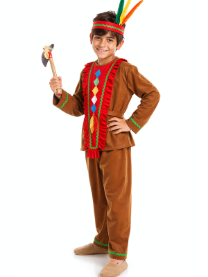 Disfraz De Indio Rojo Niño - Disfraces de Indios y Vaqueros - Disfraces de Indios Infantiles