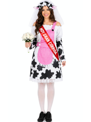 Disfraz De Novia Vaca Mujer - Disfraces Despedidas de Soltera - Amazon DISFRACES 10%