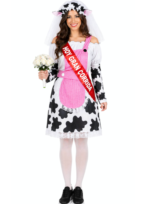 Disfraz De Novia Vaca Mujer - Disfraces Despedidas de Soltera - Amazon DISFRACES 10%