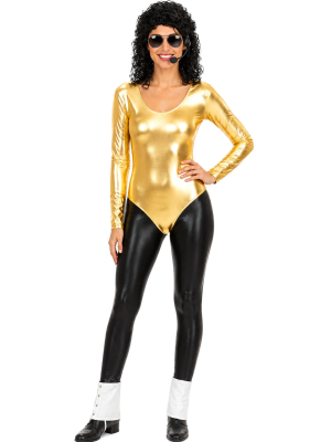 Disfraz de Michael Jackson Dorado Mujer - Disfraces Rey del Pop