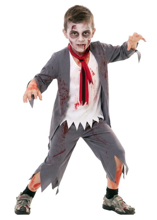 Disfraz De Zombie Estudiante Infantil - Disfraces de Halloween Infantiles