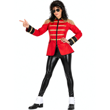 Disfraz de Michael Jackson Rojo Mujer - Disfraces Rey del Pop - Disfraces de Michael Jackson Adulto