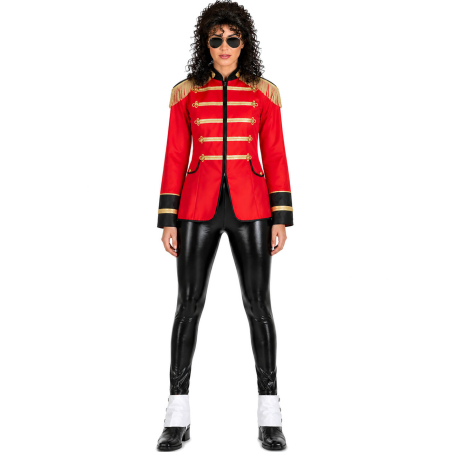 Disfraz de Michael Jackson Rojo Mujer - Disfraces Rey del Pop - Disfraces de Michael Jackson Adulto
