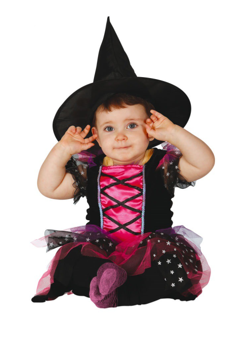 Disfraz de Bruja Rosa Bebe - Disfraces de Brujas y Hechiceros para Bebes