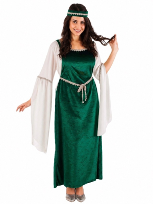 Comprar el Vestit Medieval Princesa en Verd Nen de només 12.00€ – vestit de Botiga en línia