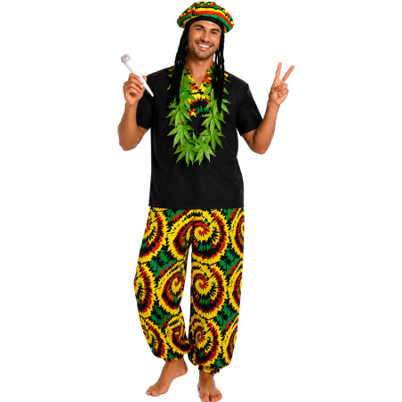 Disfraz De Jamaicano Adulto - Disfraces de Rastafari - Disfraces Paises y Culturas Hombre