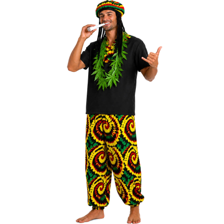 Disfraz De Jamaicano Adulto - Disfraces de Rastafari - Disfraces Paises y Culturas Hombre