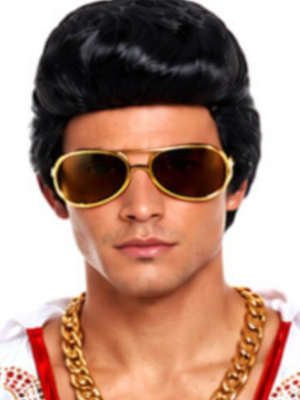 Peluca Con Tupe de Elvis - Accesorios Elvis Presley - Pelucas