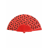 Abanico Rojo Y Negro (palo rojo) - Abanicos y Castañuelas Flamencos