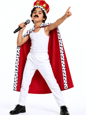 Disfraz de Freddie Mercury Rey Infantil - Disfraces cantantes y famosos - Disfraces de Freddie Mercury Infantiles