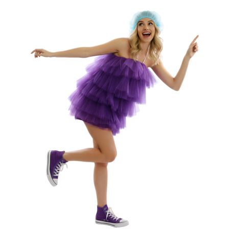 Disfraz De Esponja De Baño Morada - Disfraces Divertidos - Disfraces Divertidos para Mujer