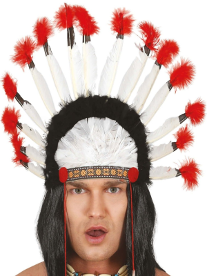 Erosi Lumak Indian Chief Zuria eta Gorria bakarrik 4.80€ – mozorro Denda online