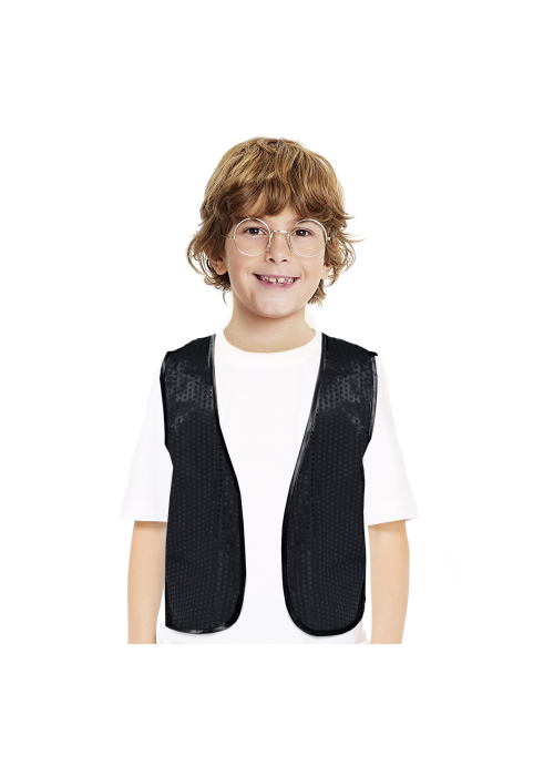 còpia de Chaleco Lentejuelas Negro Infantil