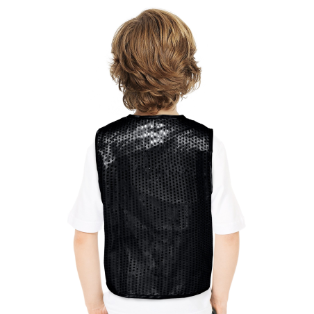 còpia de Chaleco Lentejuelas Negro Infantil