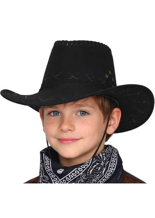 Sombrero Vaquero Tejano Infantil Negro - Complementos de Vaqueros
