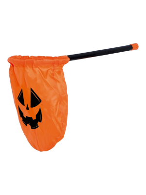 Recoge Caramelos Calabaza Con Palo - Complementos de Halloween - Bolsos y Cubos de Halloween