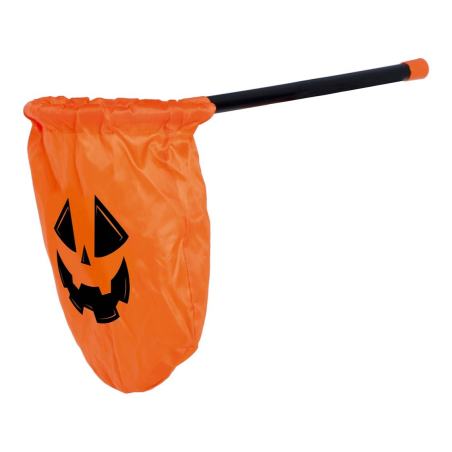 Recoge Caramelos Calabaza Con Palo - Complementos de Halloween - Bolsos y Cubos de Halloween
