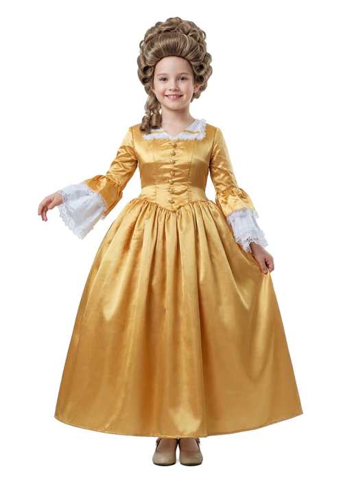 Disfraz De Marquesa Amarilla Niña - Disfraces de Época - Disfraces de Epoca para Niña