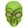 Mascara Alien Verde - Mascaras y Antifaces